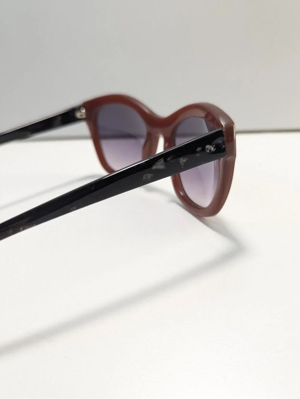 ETT:TWA By Anthropologie Designer Sunglasses Purple/Black Chic Style Classic Y2K